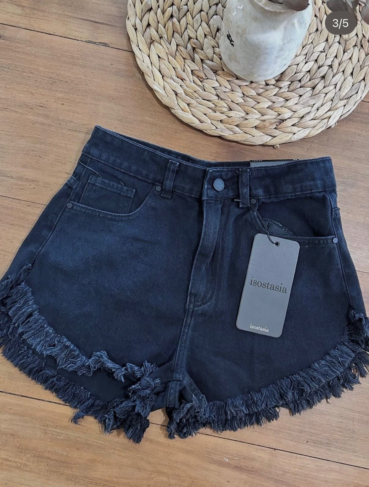 short denim negro